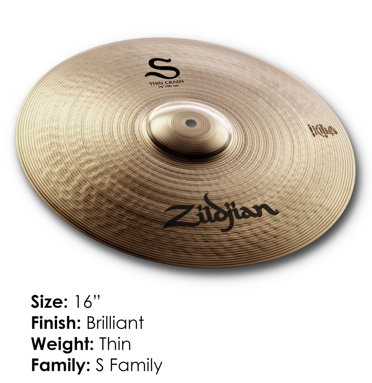 Zildjian S16TC 16" S Thin Crash Cymbal