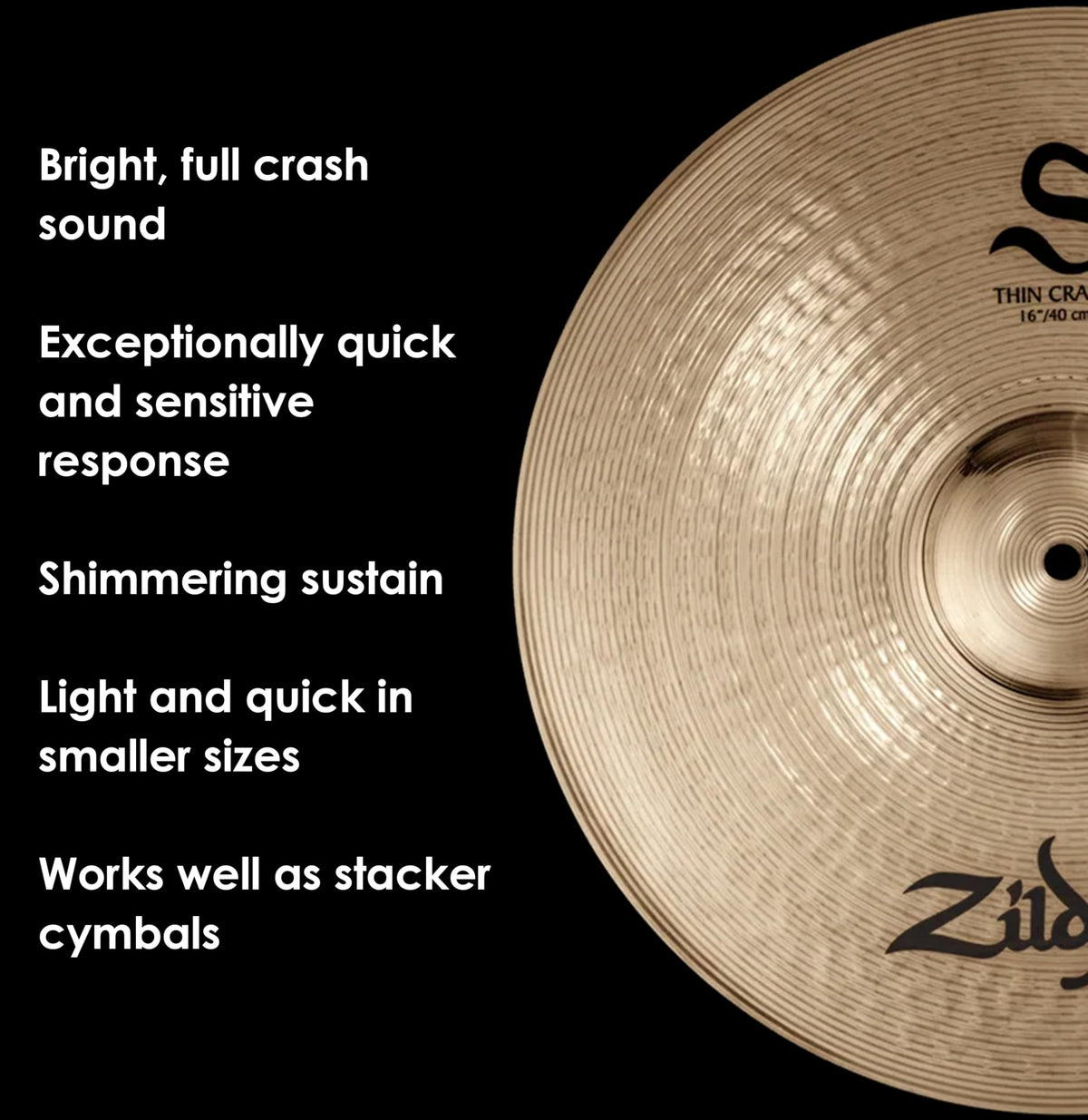 Zildjian S16TC 16" S Thin Crash Cymbal
