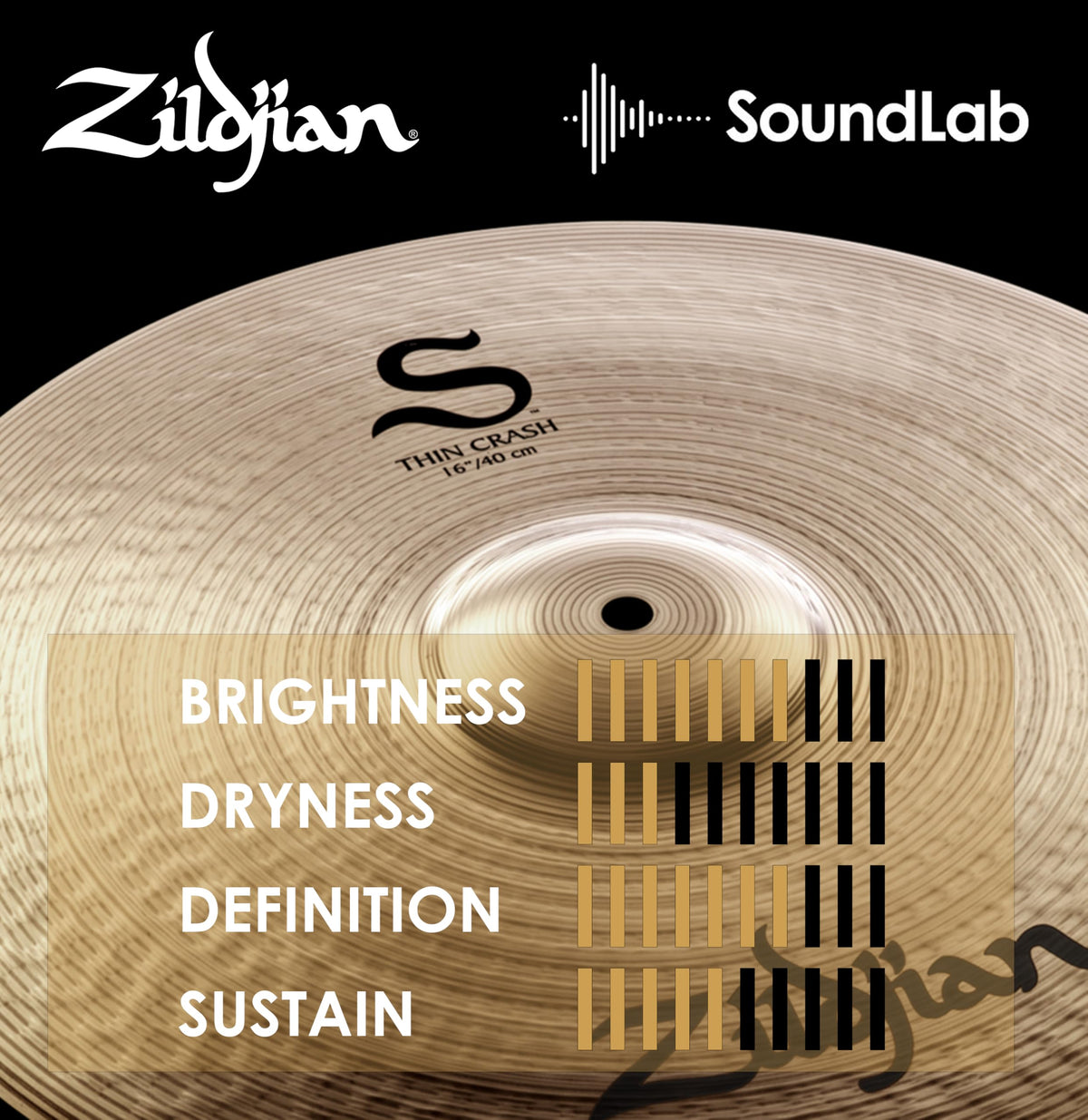Zildjian S16TC 16" S Thin Crash Cymbal