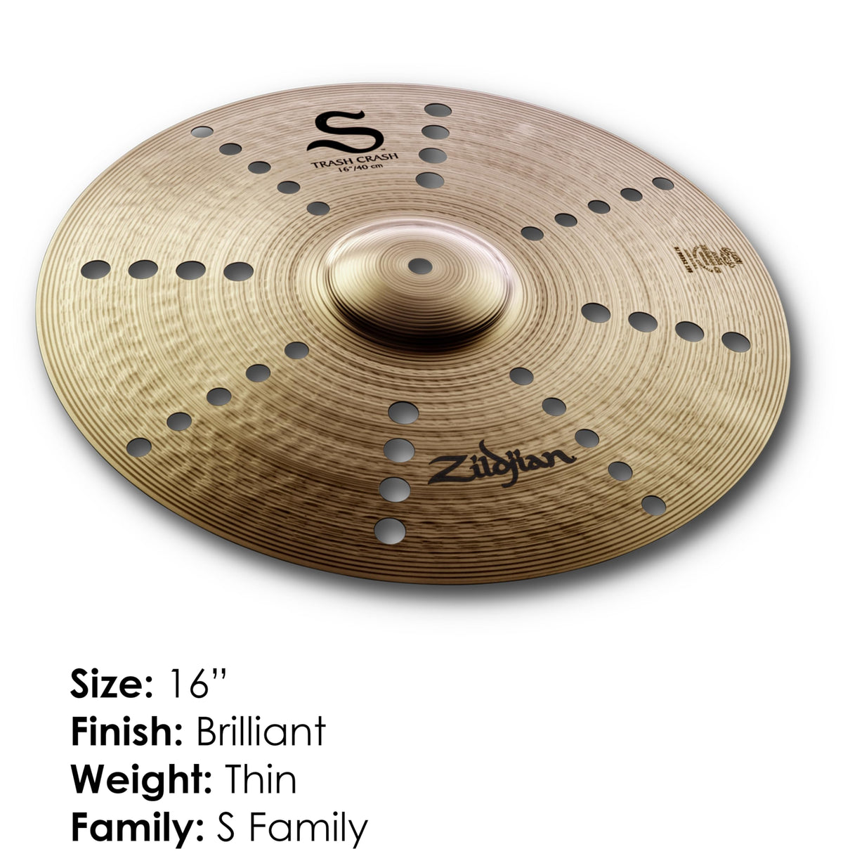 Zildjian S16TCR 16" S Trash Crash Cymbal