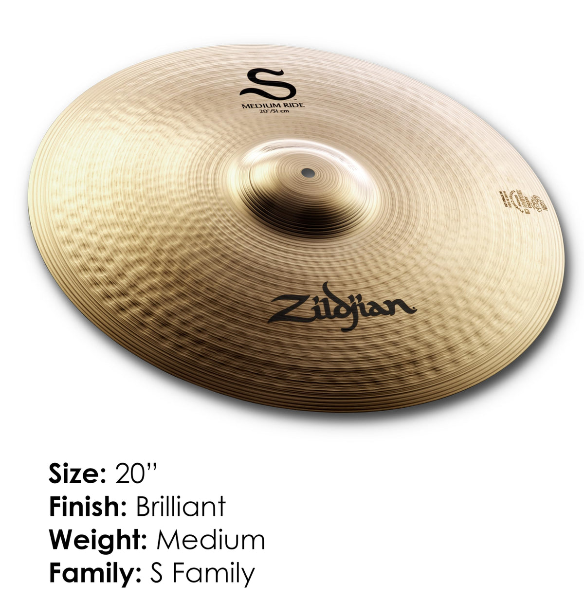 Zildjian S20MR 20" S Medium Ride Cymbal