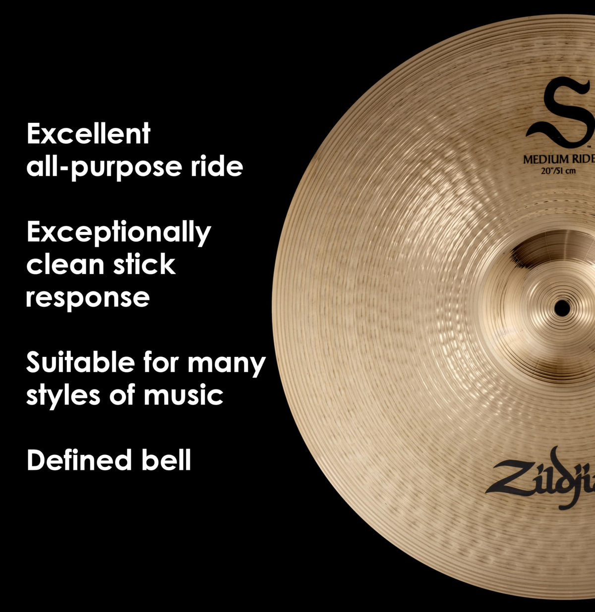 Zildjian S20MR 20" S Medium Ride Cymbal