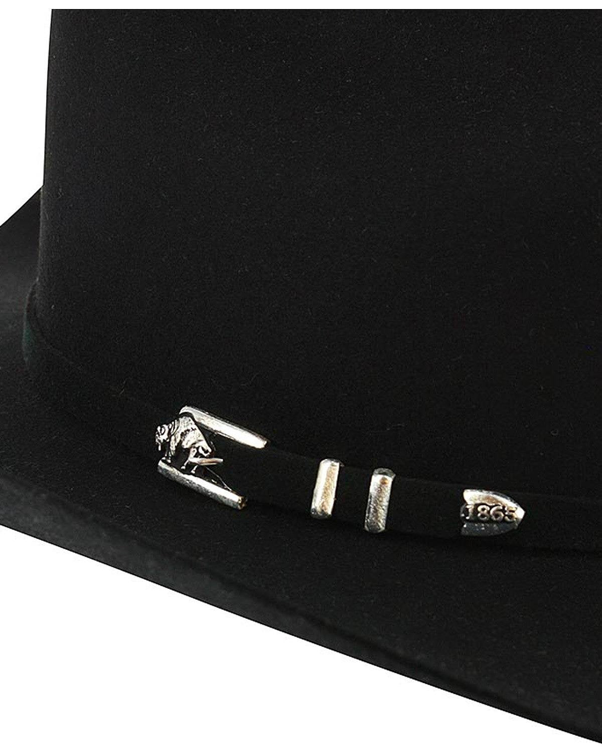 Stetson Apache 4X Buffalo Felt Cowboy Hat Black