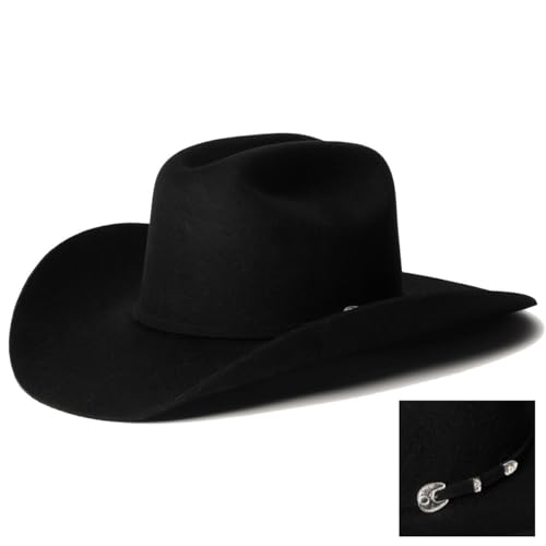 Stetson Men's 4X Corral Wool Cowboy Hat Black 7 3/4