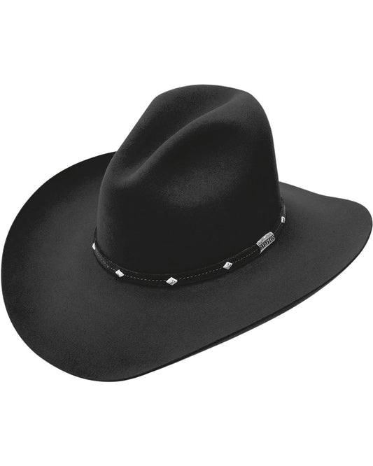 Stetson Men's 4X Silver Mine Buffalo Felt Cowboy Hat Black 7