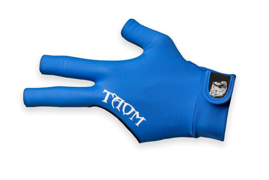 Taom Midas Yale Blue Billiard Glove, Left Hand Professional Stiched - Small