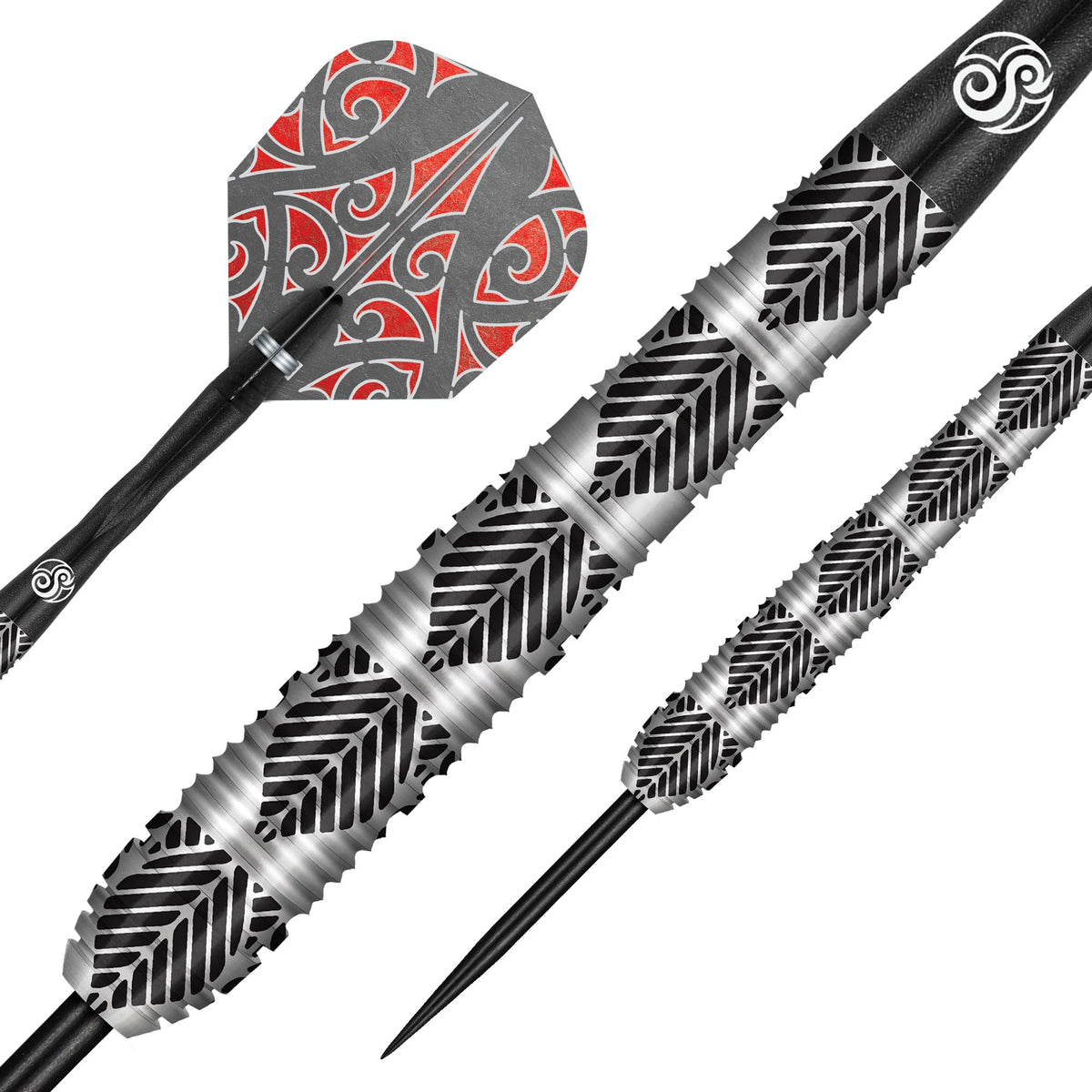 Shot! Darts Warrior Awe 90% Tungsten Steel tip Barrels, Balanced for   Maximum Aerodynamics Handcrafted Professional Dart Set and Flights Made in   New Zealand, Metal Tip Bar Darts