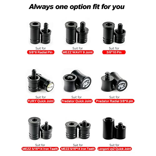 CRICAL Billiard Cue Joint Protectors, Plastic Pool Cue Joint Protector Set, Thread Protector for Shaft and Butt, Protects Joint Pin and Threads (3/8x10 Pin)