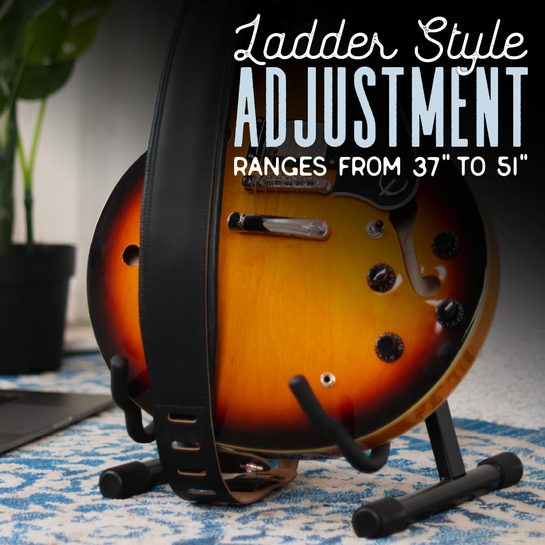 Levy's 3" Panda Top Grain Leather Guitar Strap