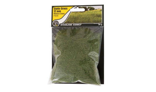 Woodland Scenics Static Grass 12mm-Medium Green -FS626