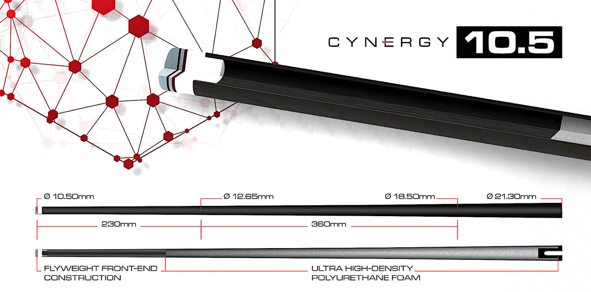 Cuetec 95-028 Cynergy 10.5mm Billiards Pool Cue Shaft (3/8 x 11)