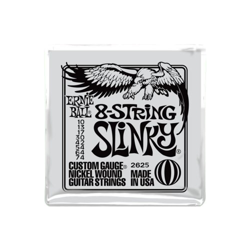 Ernie Ball P02625 8-String Slinky Electric Electric Guitar Strings, 10-74 (2 Pack)