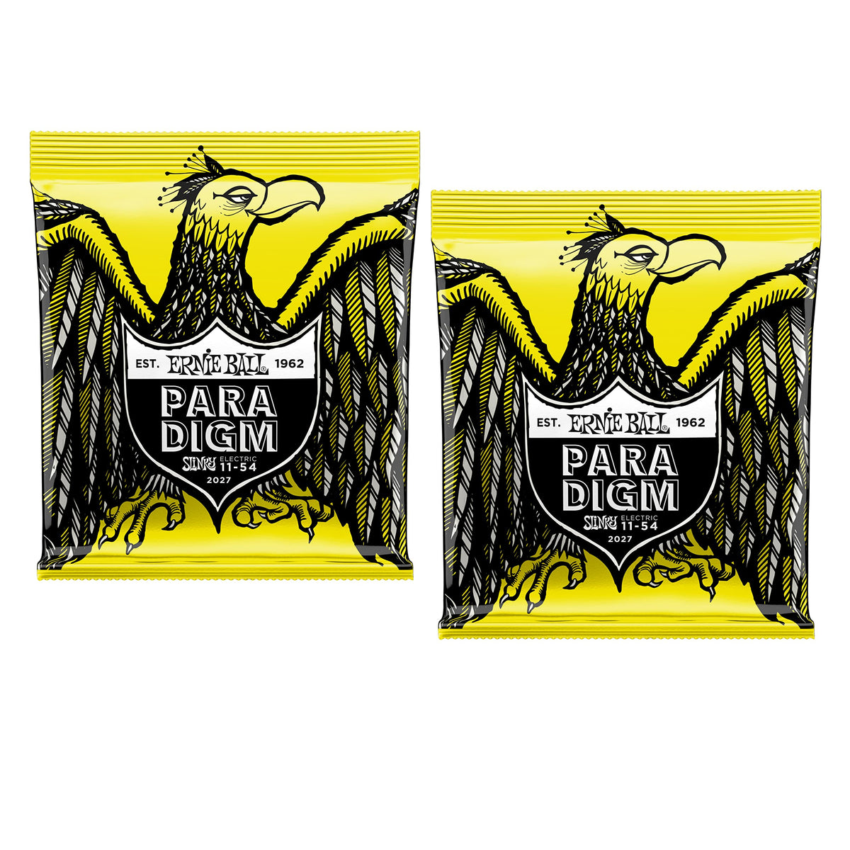 2 PACK Ernie Ball 2027 Paradigm Electric Guitar String Beefy Slinky (11-54)