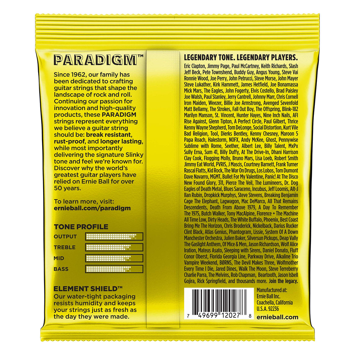 2 PACK Ernie Ball 2027 Paradigm Electric Guitar String Beefy Slinky (11-54)