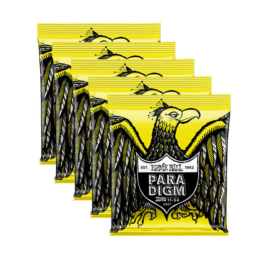 5 PACK Ernie Ball 2027 Paradigm Electric Guitar String Beefy Slinky (11-54)