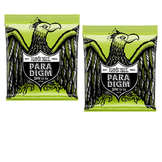 2 PACK Ernie Ball 2028 Paradigm Electric Guitar Strings, Regular Slinky 7-String 10-56