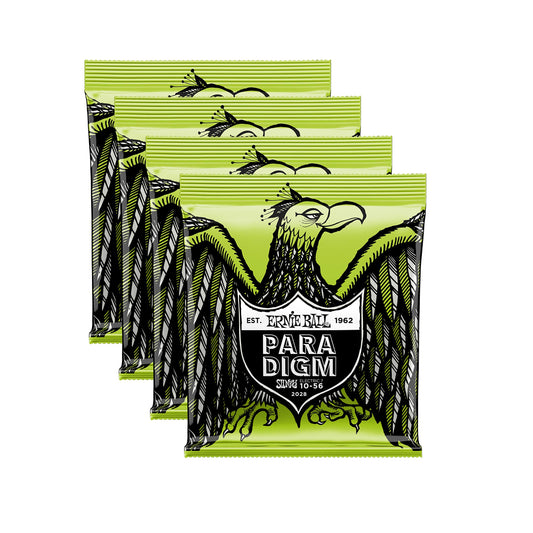 4 PACK Ernie Ball 2028 Paradigm Electric Guitar Strings, Regular Slinky 7-String 10-56