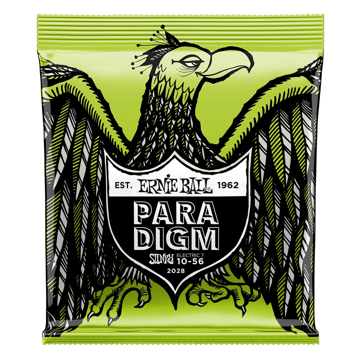 4 PACK Ernie Ball 2028 Paradigm Electric Guitar Strings, Regular Slinky 7-String 10-56