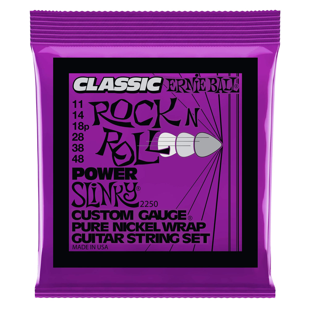 3 PACK Classic Ernie Ball 2250 Rock N Roll Power Slinky Electric Guitar Strings 11-48