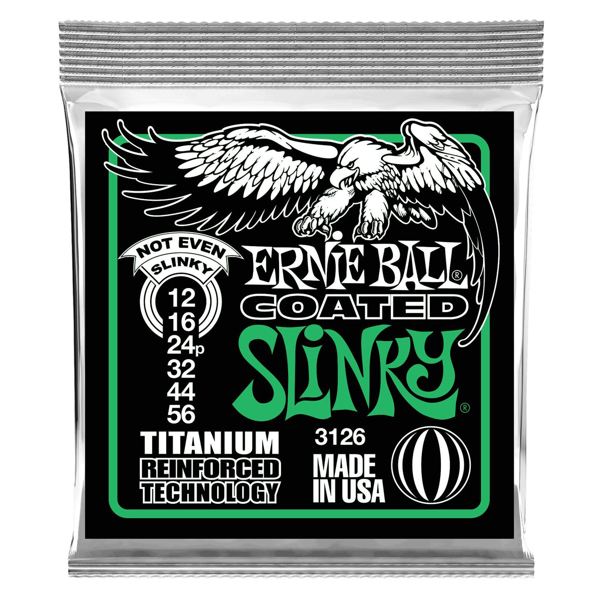 Ernie Ball Coated Not Even Slinky Electric Guitar Strings, Lot of 2 Sets, P03126 ^2