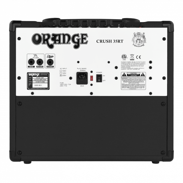 Orange CRUSH35RT 35w Solid State Reverb/Tuner Amplifier Amp Combo - Black