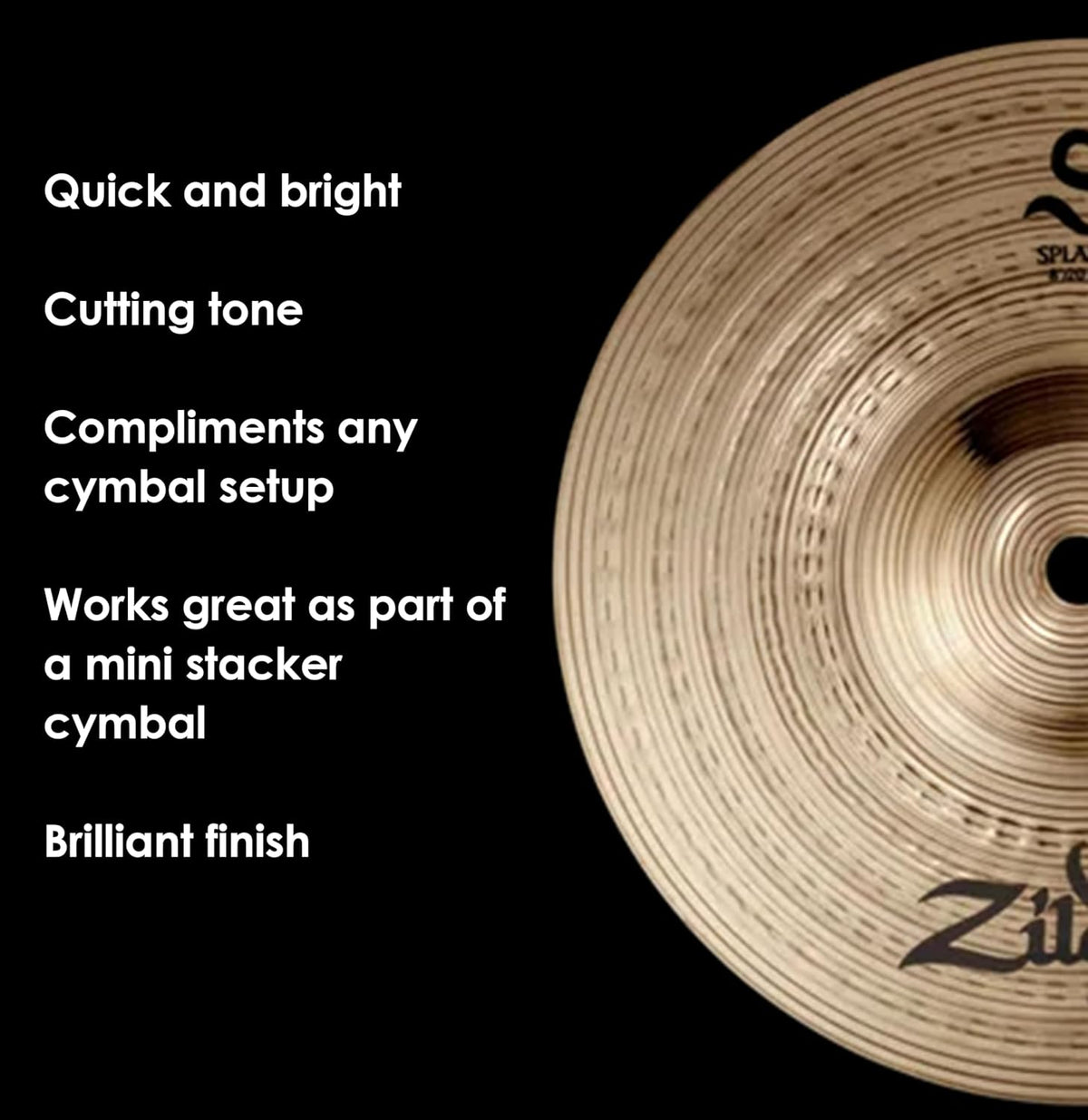 Zildjian S8S S Series 8" Splash Drum Set Cymbal