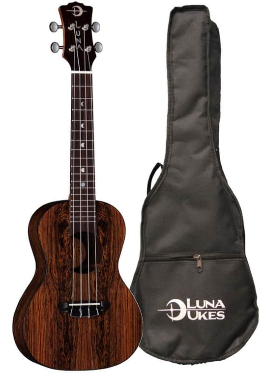 Luna Ukulele Crescent Caidie Concert Ukulele w/Bag, UKEEXCAIDIE