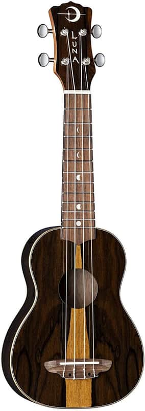 Luna Model UKE ZIRI S Exotic Ziricote Wood Soprano Size Ukulele