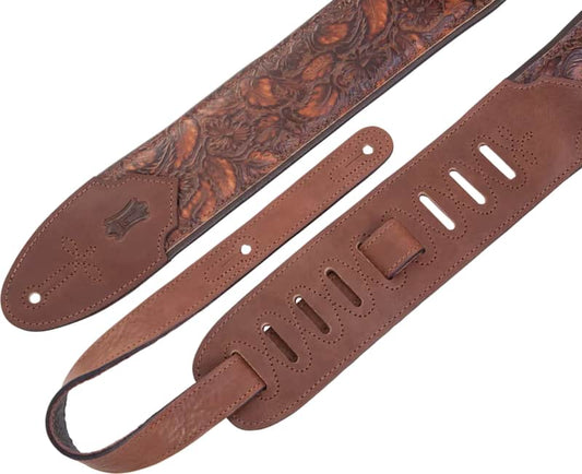 Levy's M4WP-006 3" Embossed Leather Guitar Strap - Arrowhead Bronze