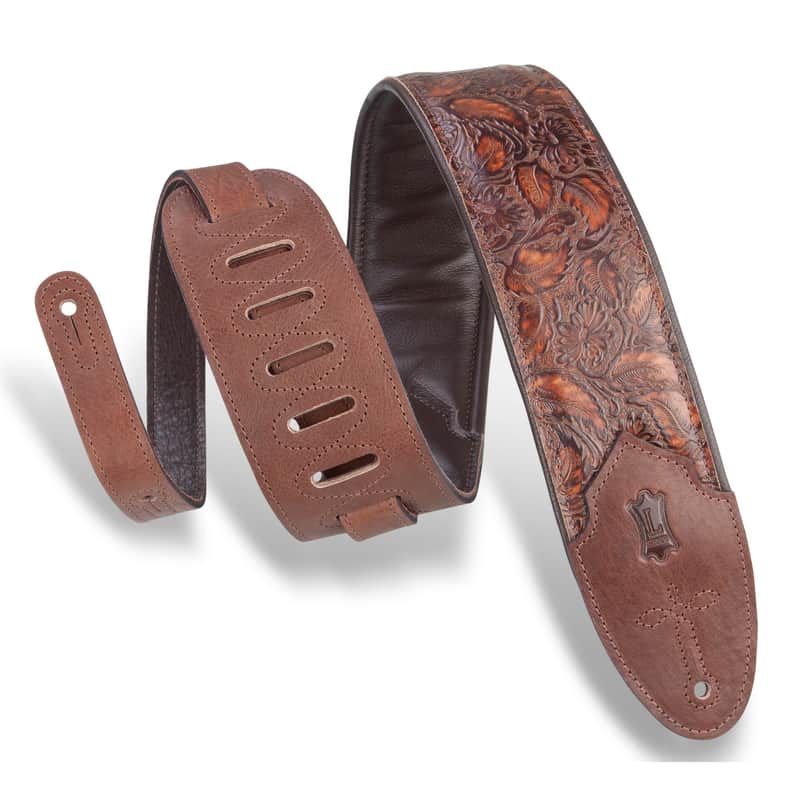 Levy's M4WP-006 3" Embossed Leather Guitar Strap - Arrowhead Bronze
