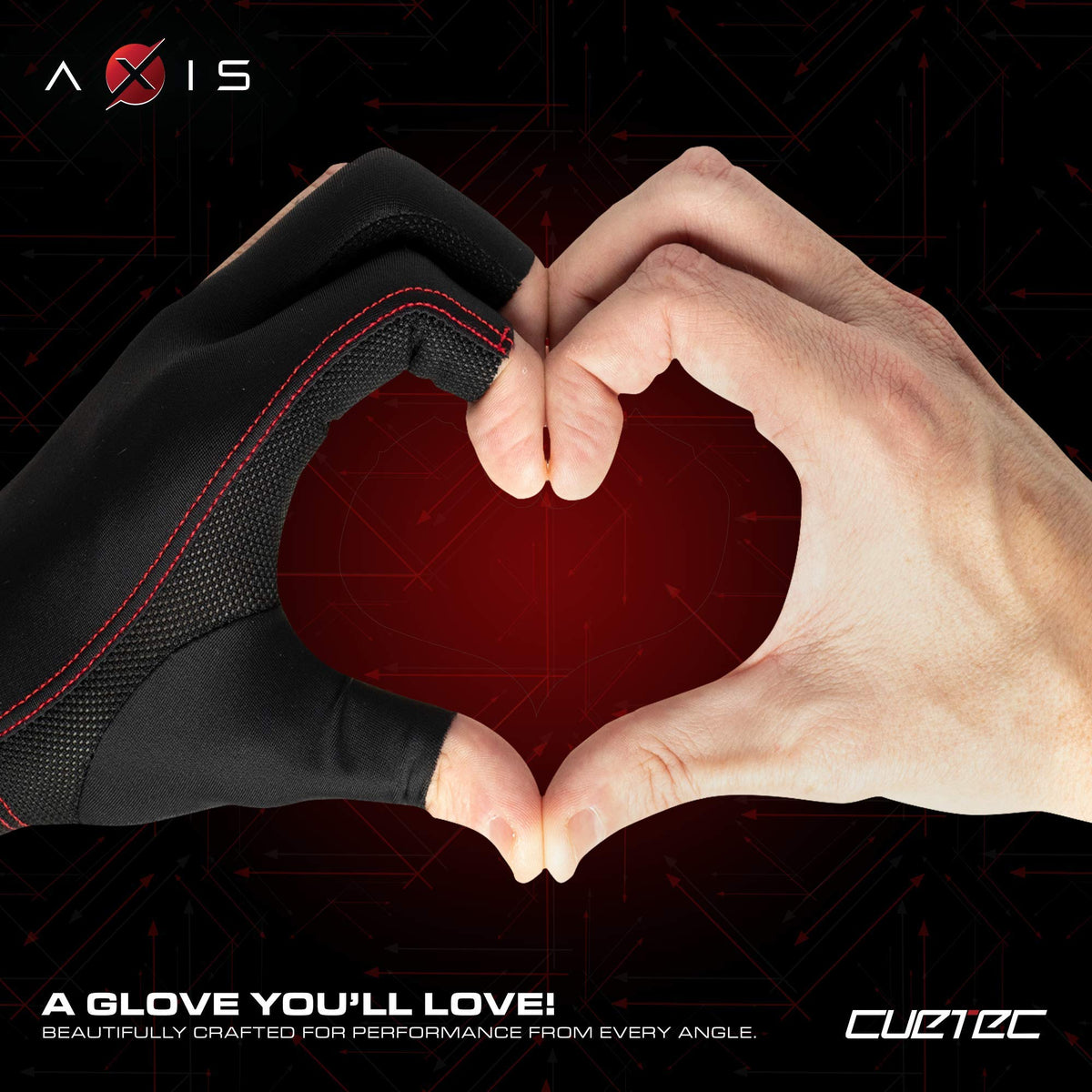 Cuetec Axis Billiard Glove - Fits Left Hand (Small)