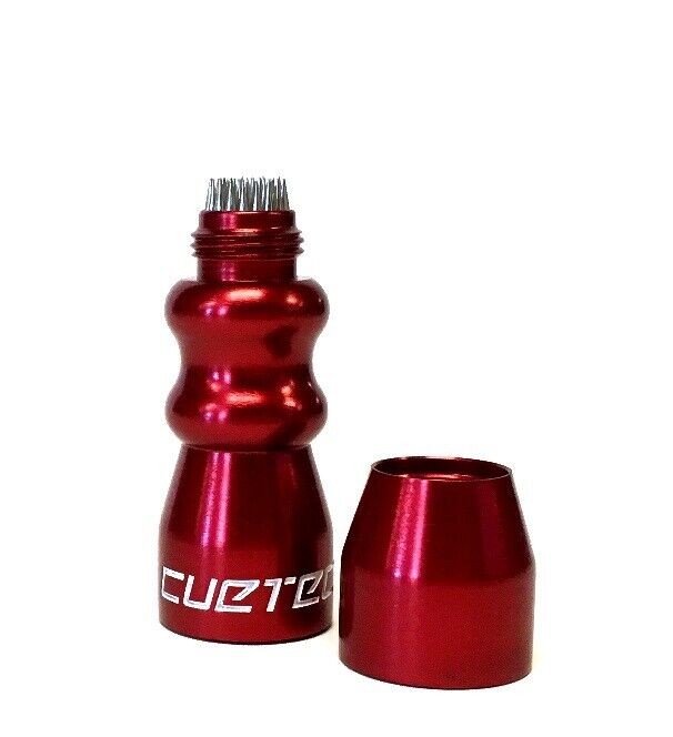 Cuetec 3-in-1 Bowtie Cue Tip Tool with Scuffer, Shaper, Pool Aerator, Red - Portable Aluminum Snooker Tip - Premium Billiard and Pool Accessories