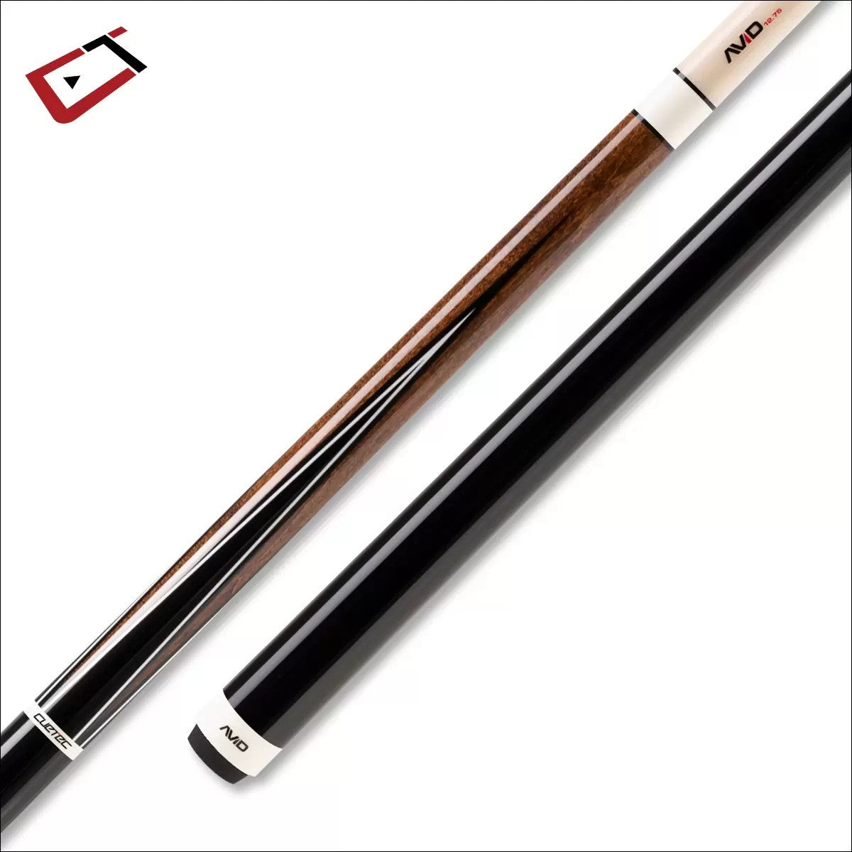 Cuetec Avid Era Sneaky Pete Style Pool Cue (Brown 4 Point No Wrap, 12.75mm)