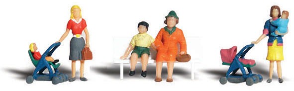 Moms & Kids HO Scale Woodland Scenics