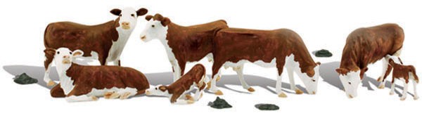 Woodland Scenics Hereford Cows HO Scale