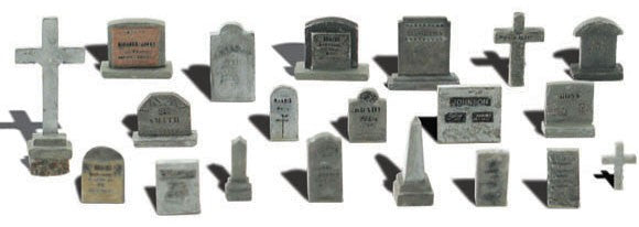Woodland Scenics Tombstones HO Scale
