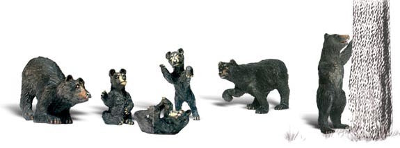 Woodland Scenics Black Bears HO Scale
