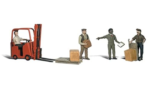 Workers W/Forklift HO Scale Woodland Scenics