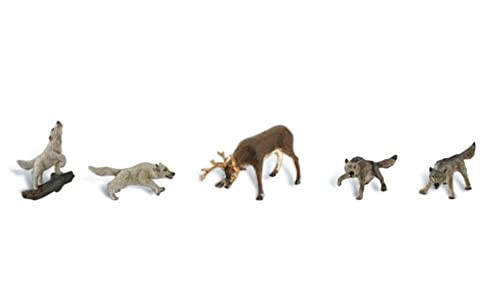 Widlife Standoff (4 Wolves & Buck)