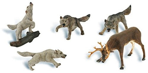 Widlife Standoff (4 Wolves & Buck)