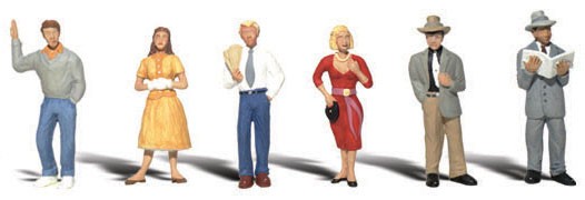 Woodland Scenics N Scale Scenic Accents Figures/People Set Pedestrians (6)