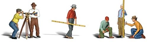 Woodland Scenics N Scale Scenic Accents Figures/People Set Surveyors (6)