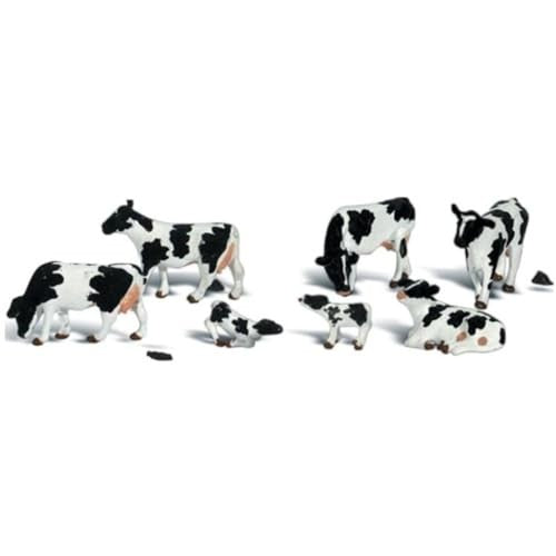 Woodland Scenics O Scale Scenic Accents Figures/Animal Set Holstein Cows (7)