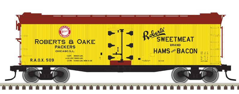 Atlas O Scale 40' Rebuilt Wood Reefer (3-Rail) Roberts and Oake #505