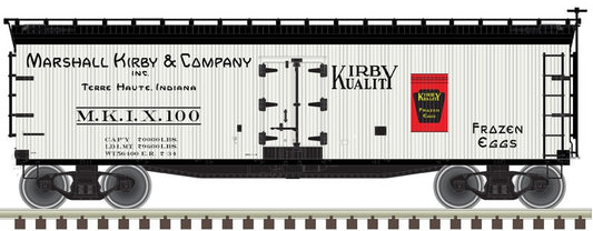 Atlas O Scale 40' Wood Reefer - 2-Rail - Marshall Kirby/MKIX (Frozen Eggs) #100