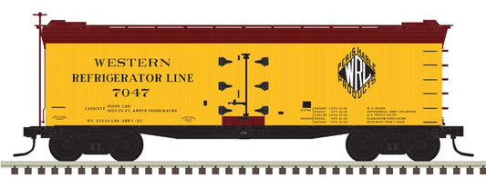 Atlas O Scale 40' Rebuilt Wood Reefer (2-Rail) Western Refrigerator Lines #7024