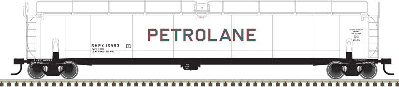 Atlas O Scale 33,000-Gallon Tank Car (2-Rail) Petrolane (White/Green/Red) #16996