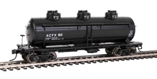 Walthers HO Scale 36' 3-Dome Tank Car ACFX (Black/White Lettering) #61