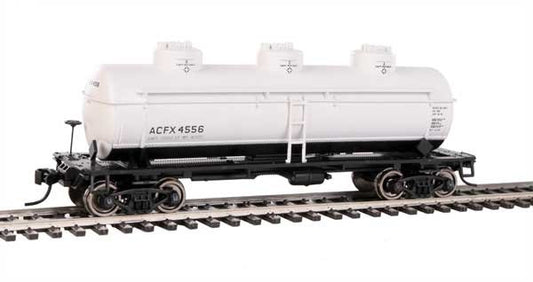 Walthers HO Scale 36' 3-Dome Tank Car ACFX (White/Black Lettering) #4556