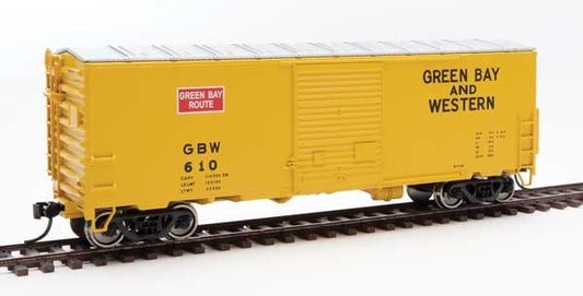 Walthers HO Scale 40' ACF Modern Boxcar/8' Door Green Bay & Western/GBW #610